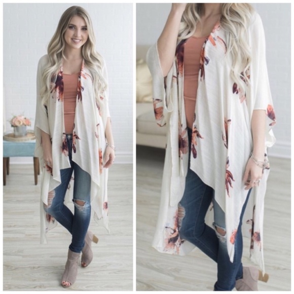 Boho Kimono - BLACK - Picture 2 of 5